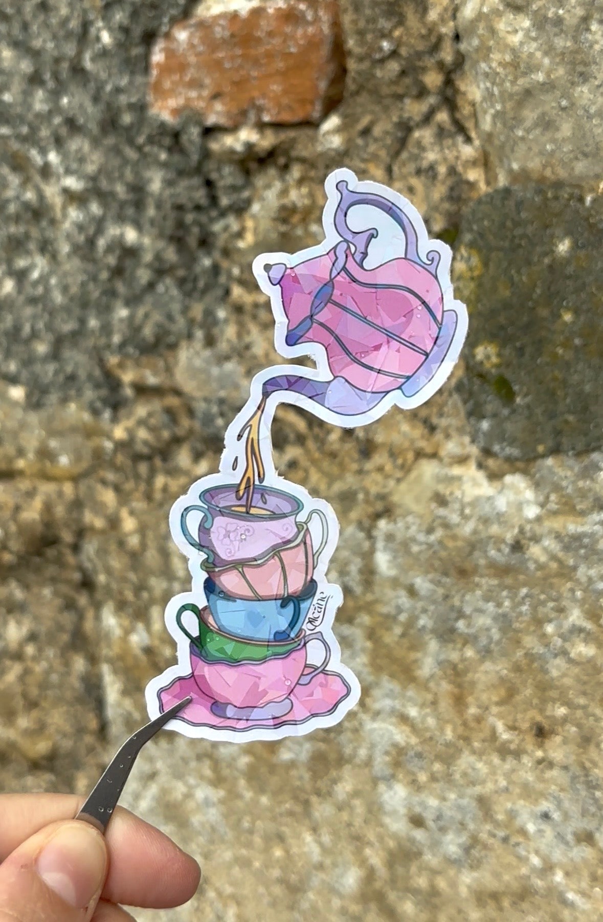 Pack stickers Alice boit son thé