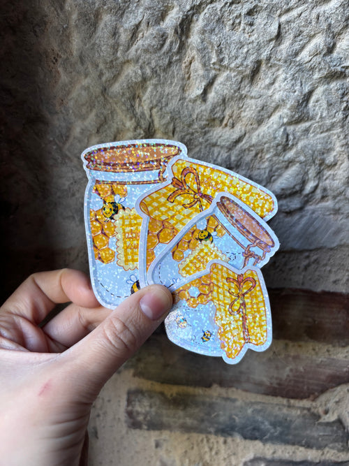 Holographic sticker Honey