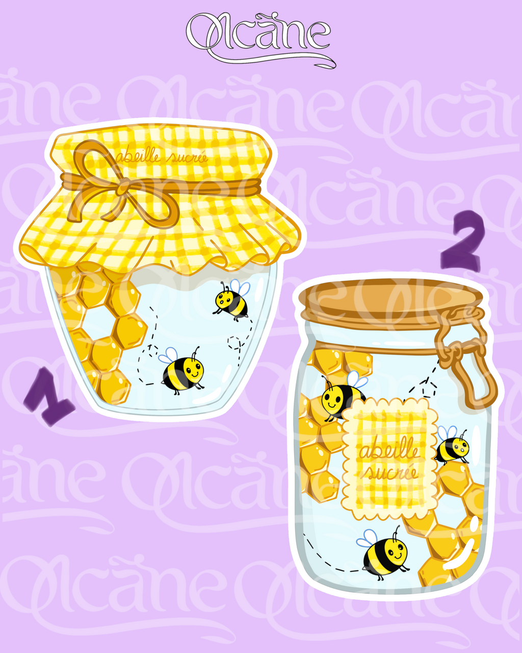 Holographic sticker Honey