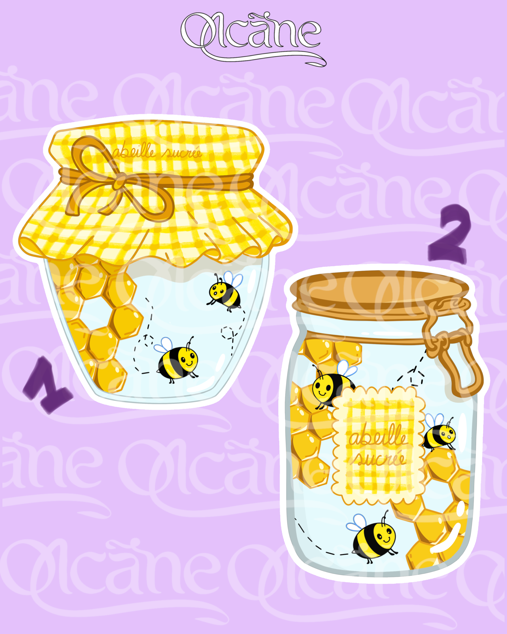 Holographic sticker Honey