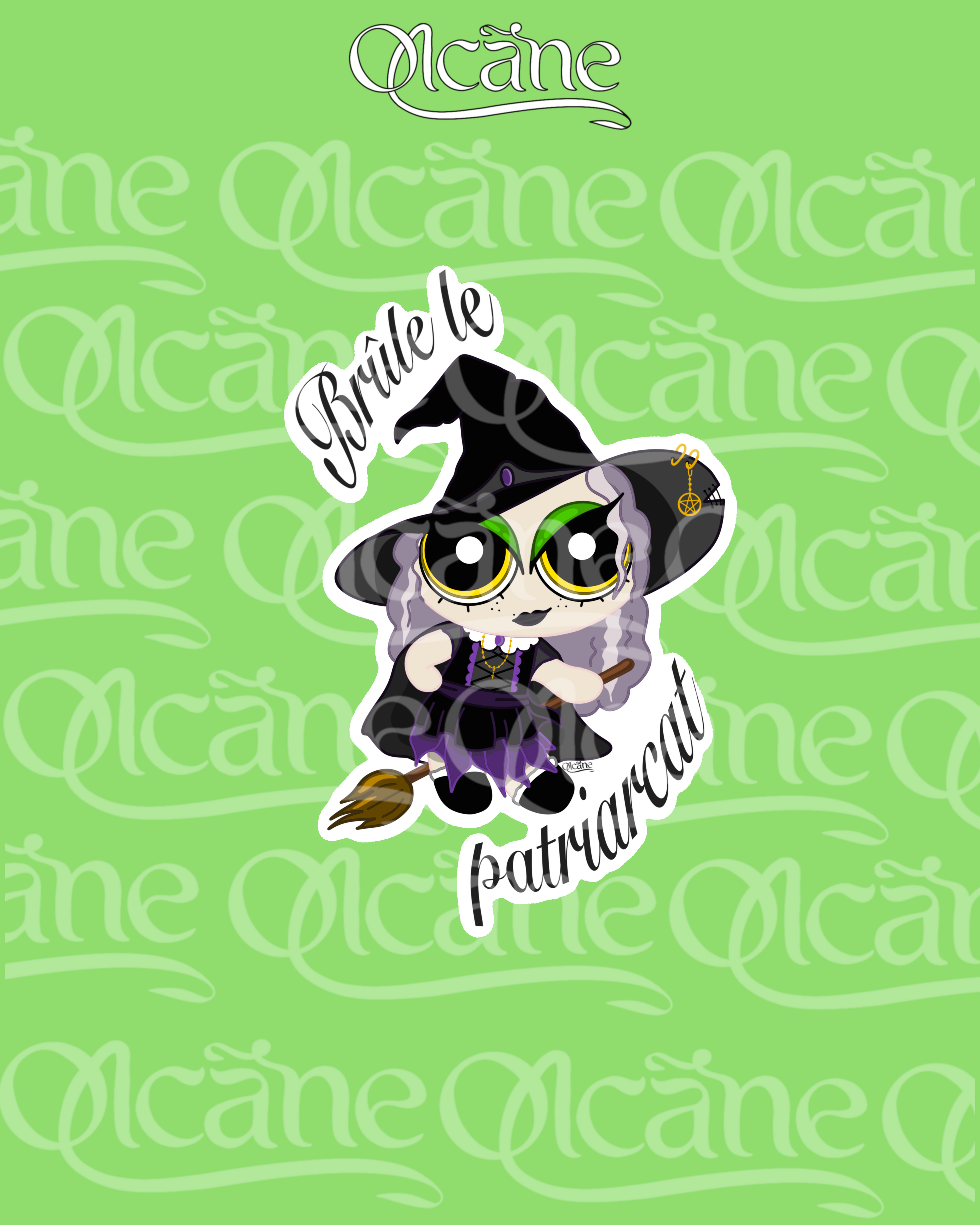 Holographic sticker Brûle le patriarcat
