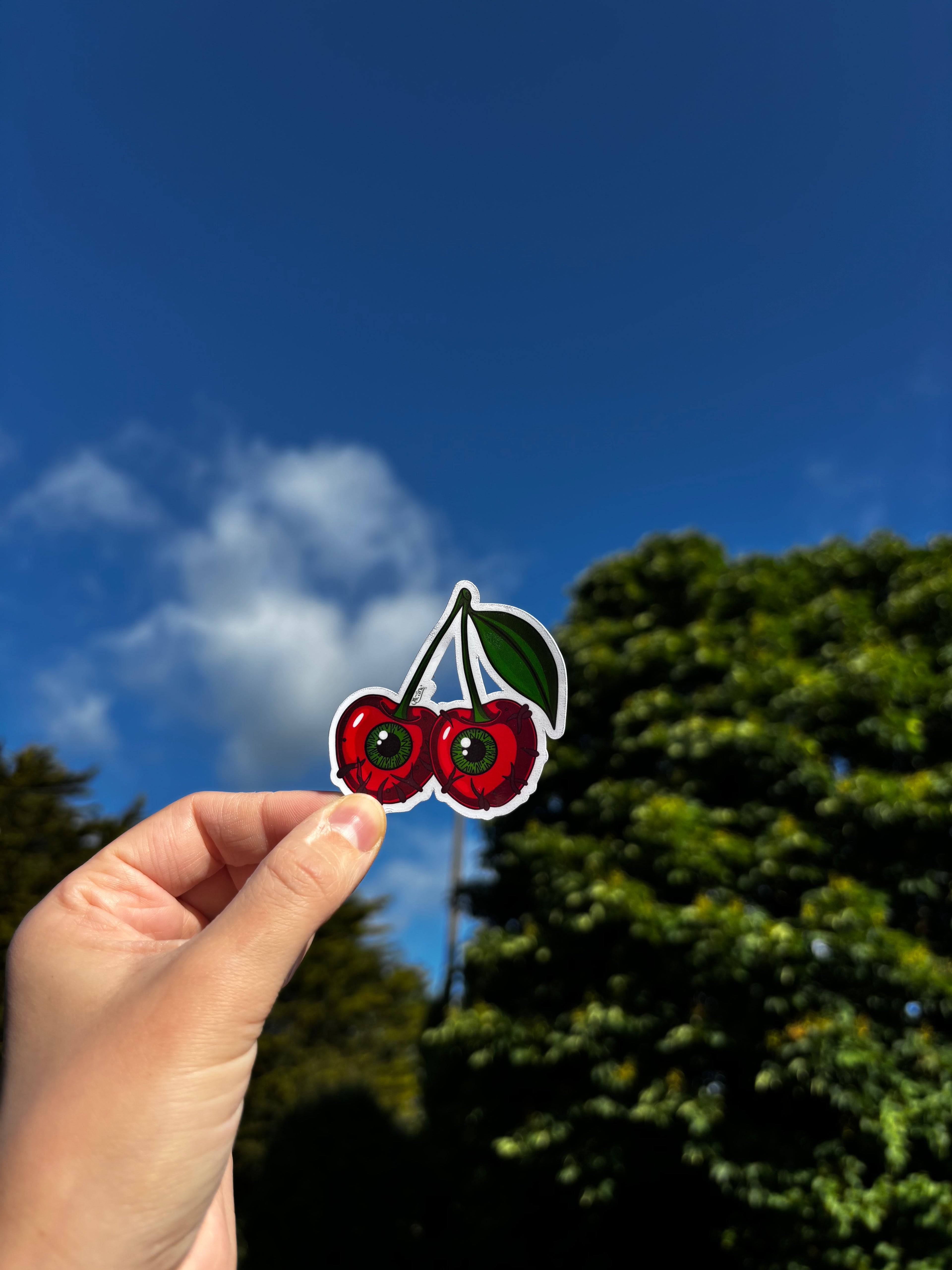 #1 Sticker fruit creepy cerise