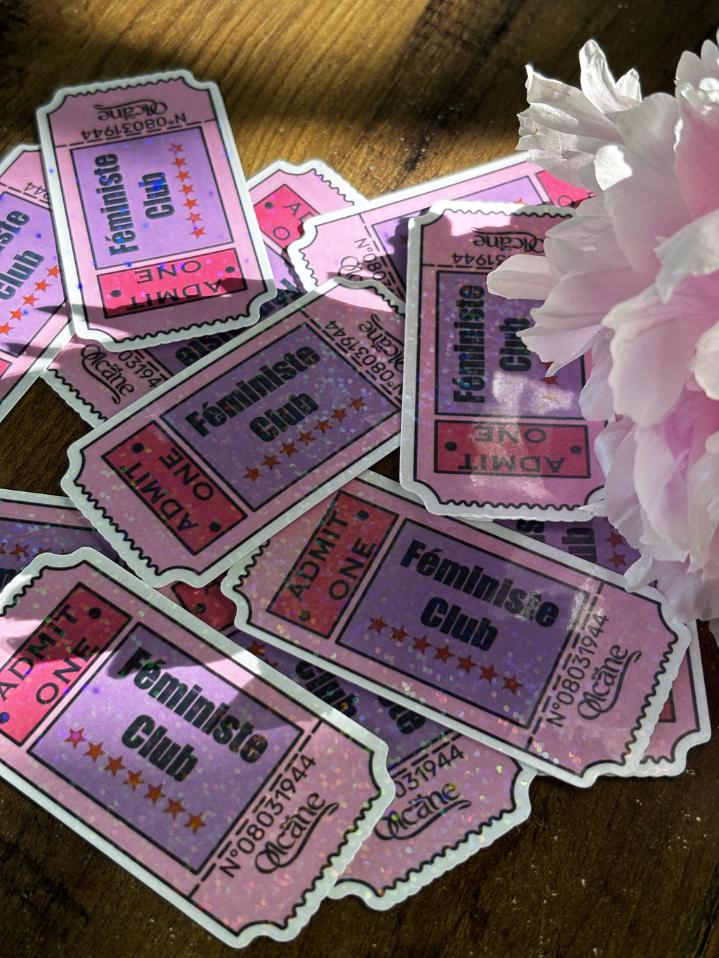 Sticker ticket féministe club