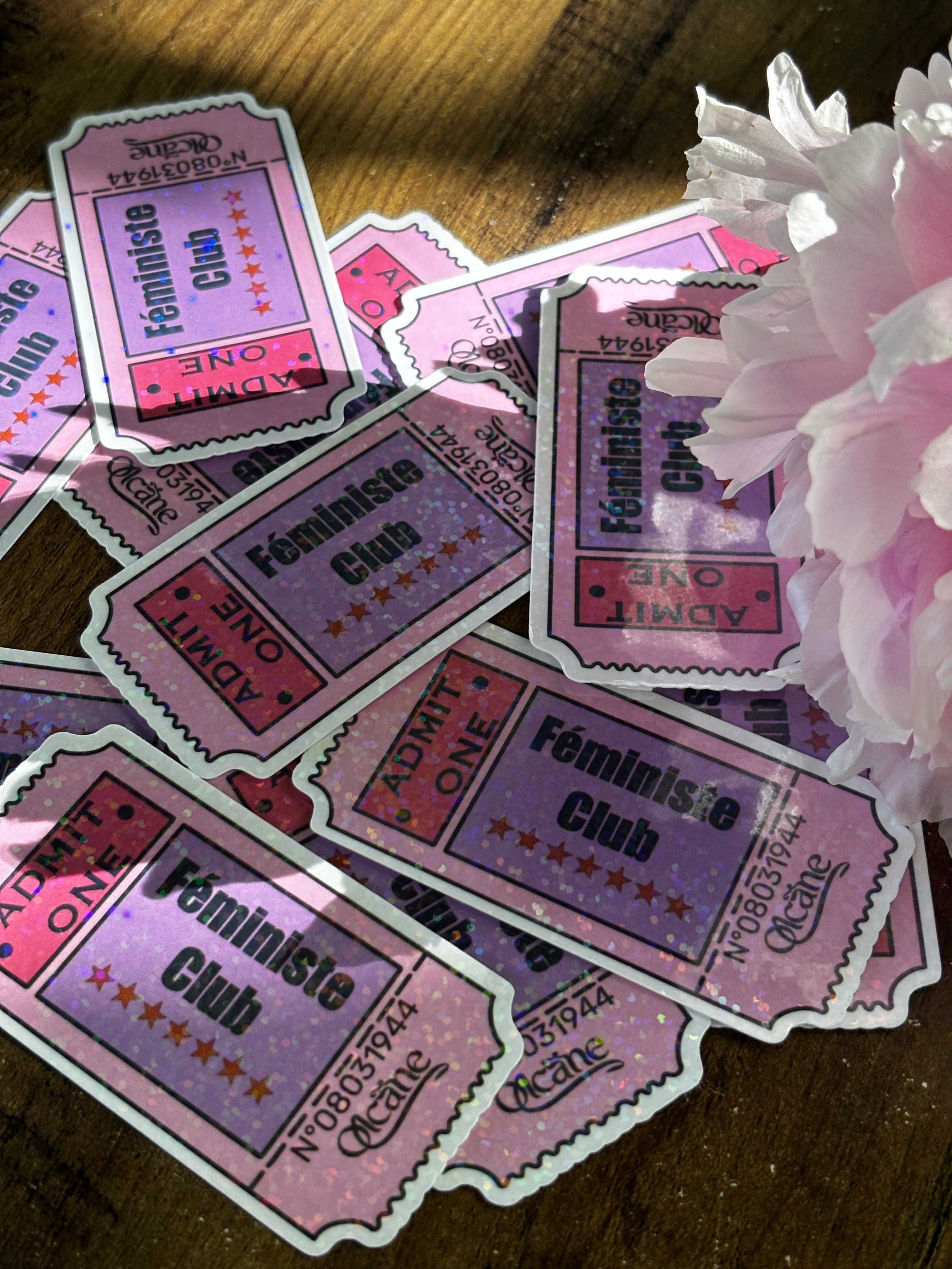 Sticker ticket féministe club