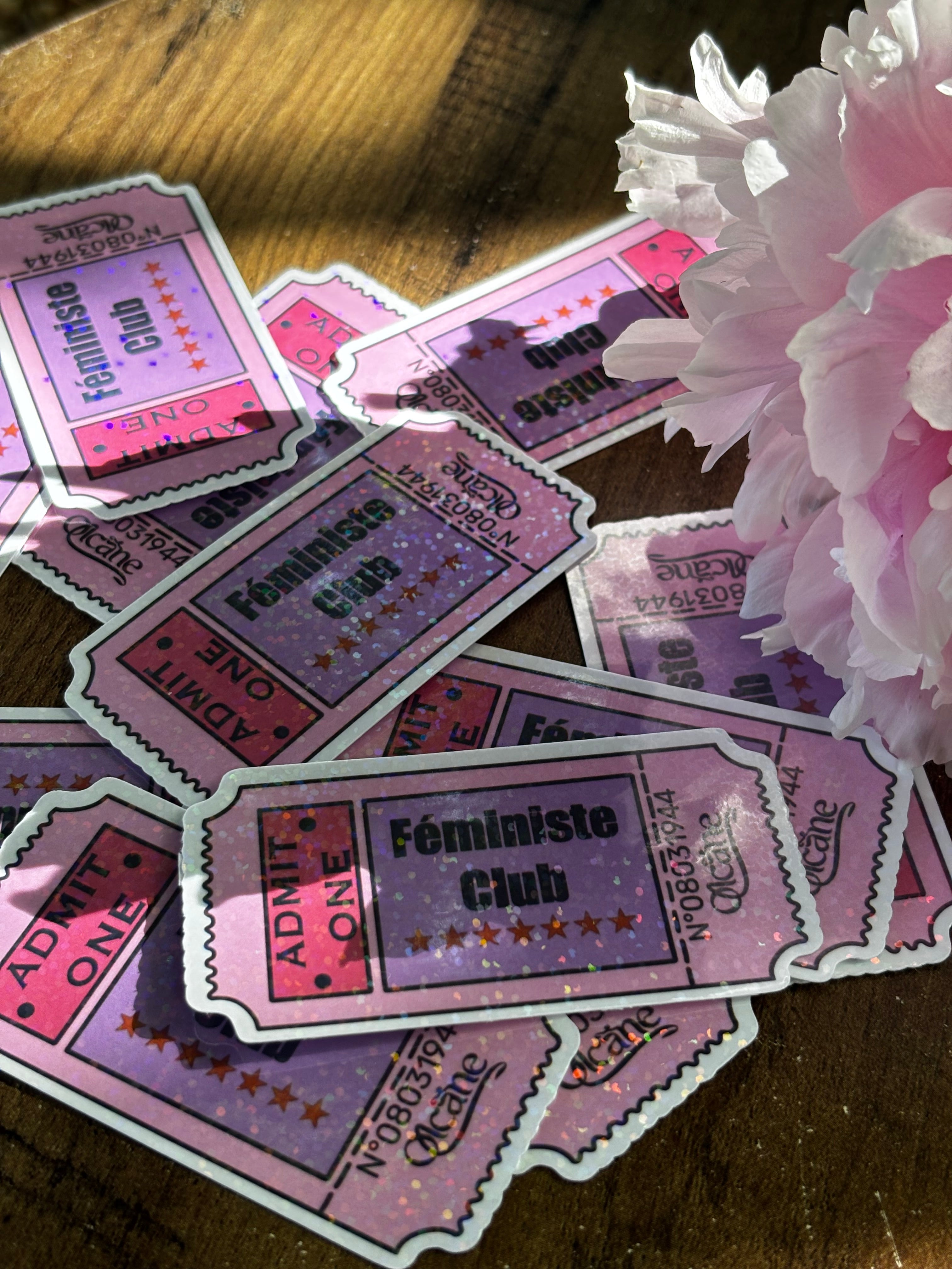 Sticker ticket féministe club