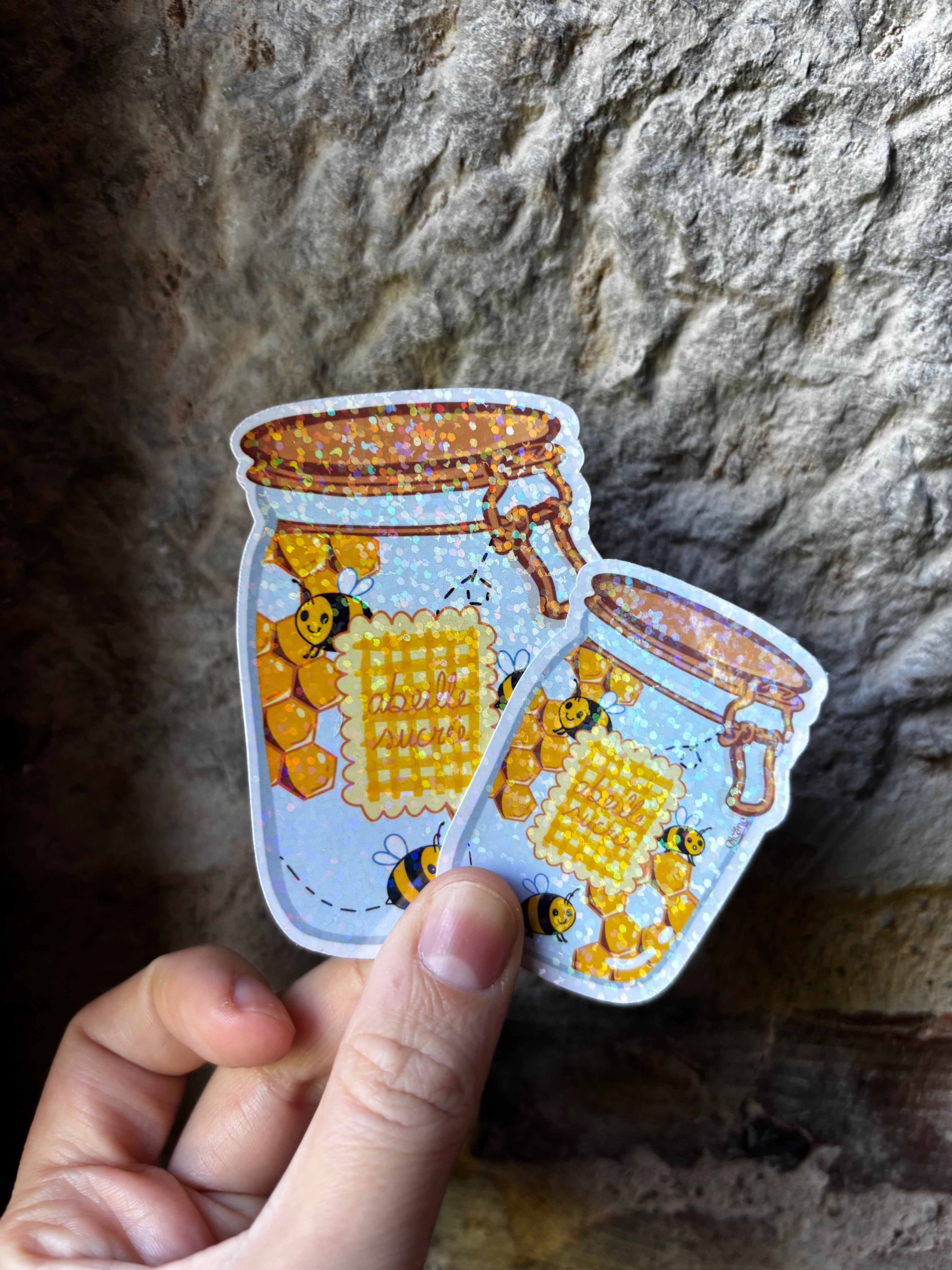 Holographic sticker Honey