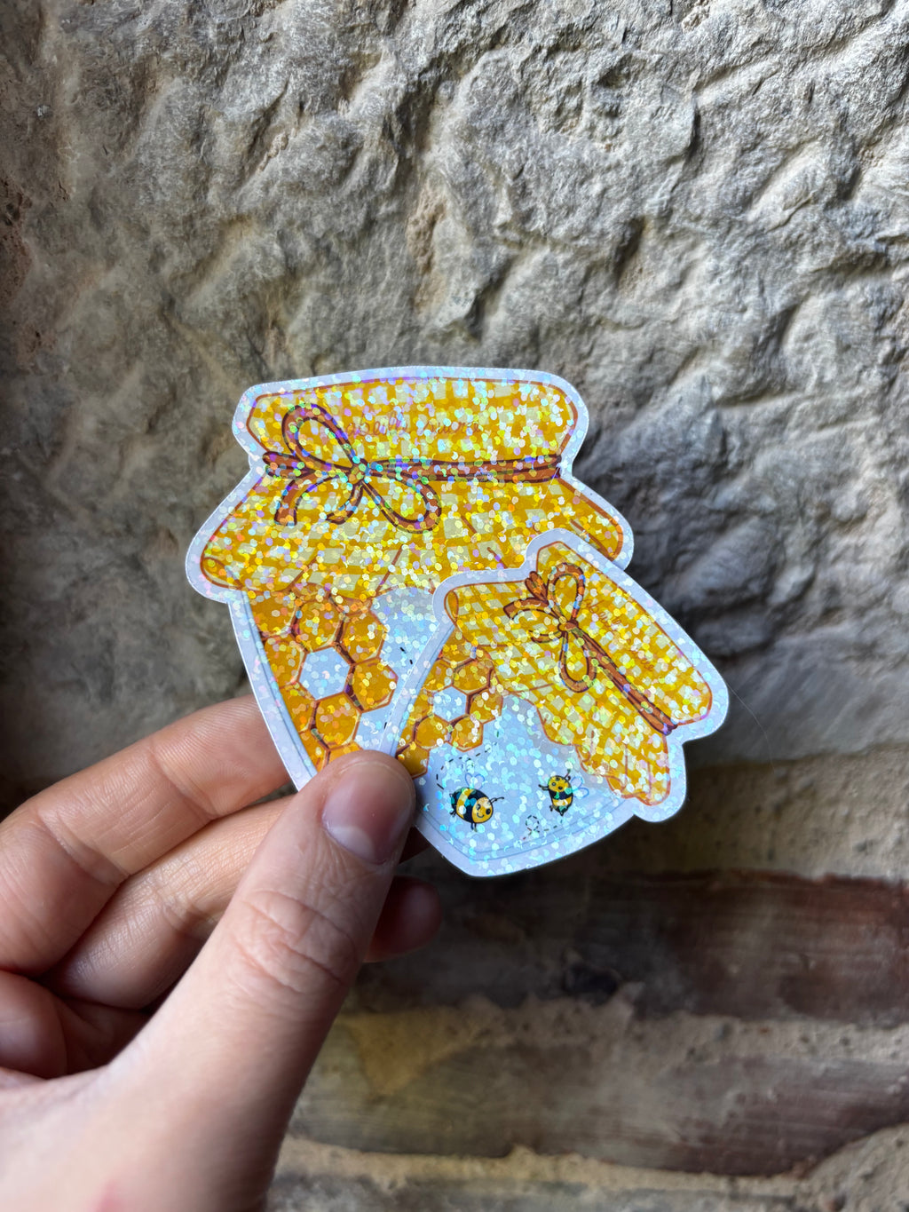 Holographic sticker Honey