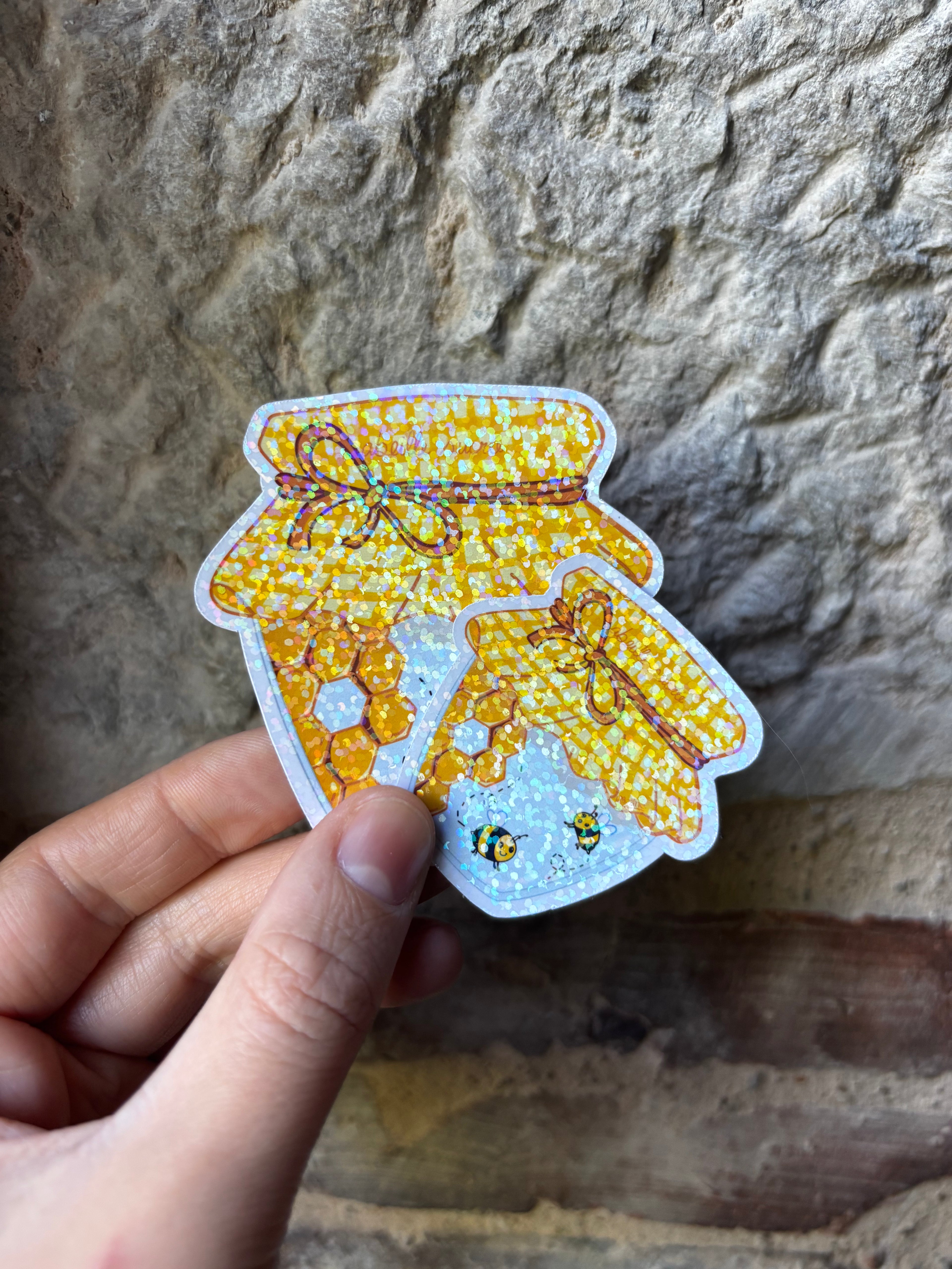 Holographic sticker Honey