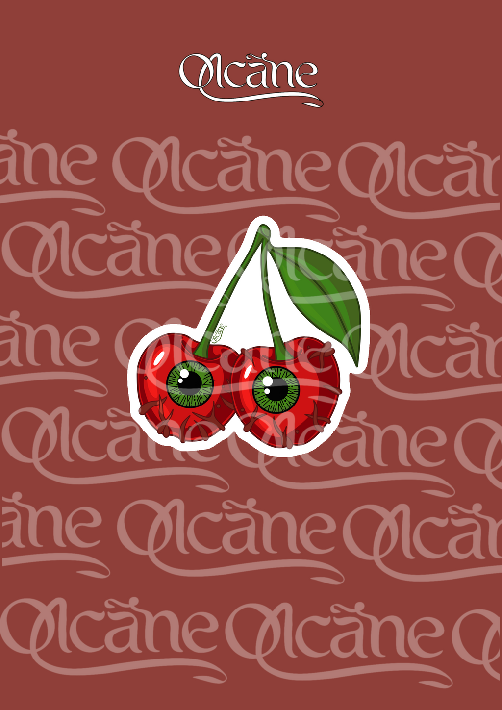 #1 Sticker fruit creepy cerise