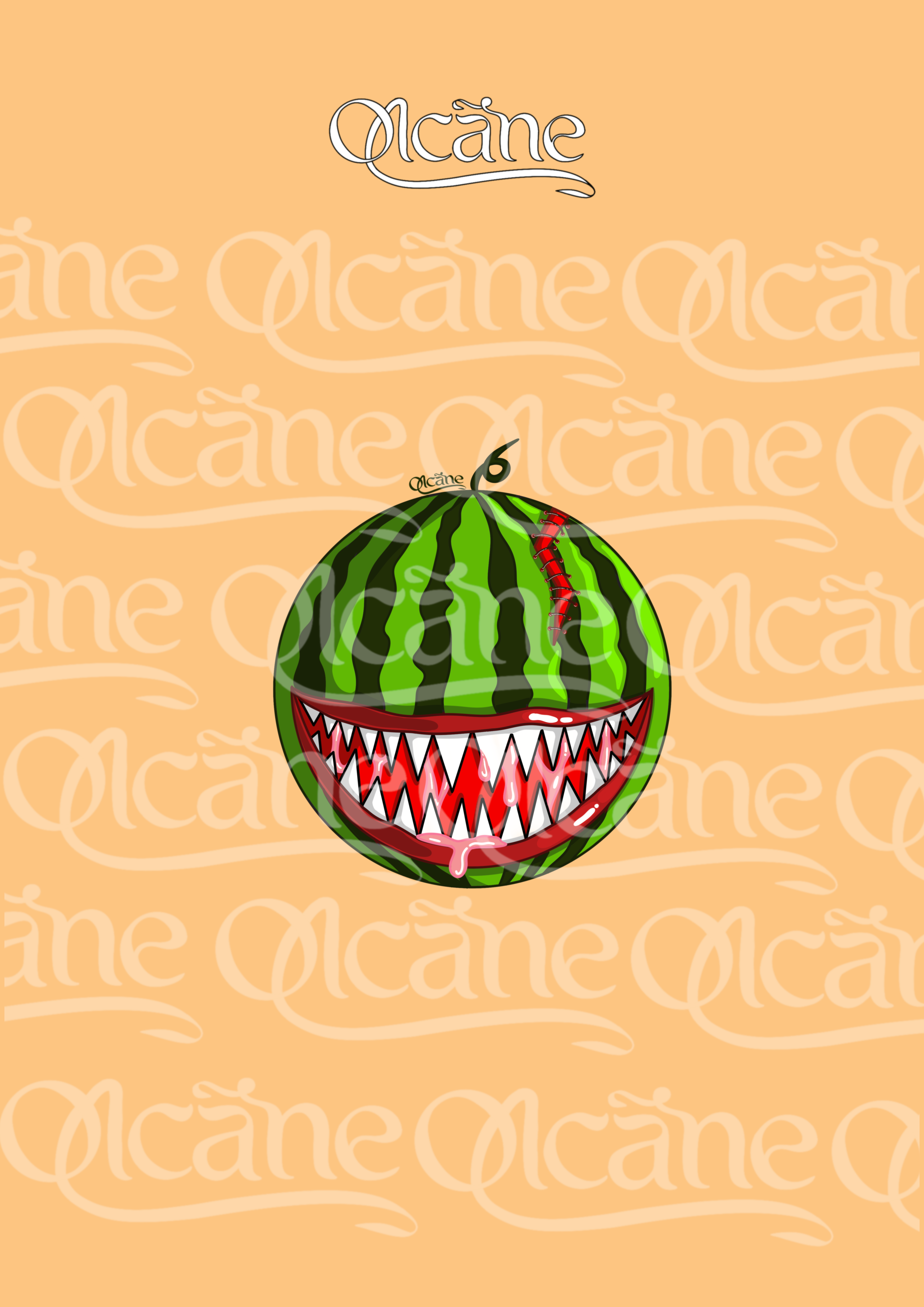#3 Sticker fruit creepy pastèque